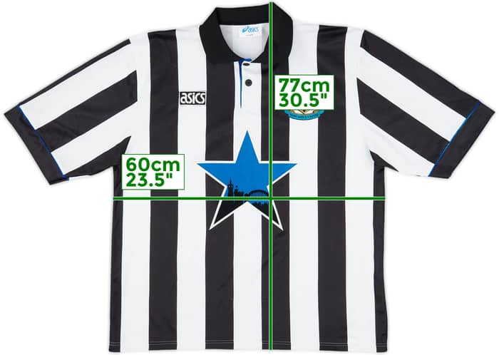 1993-95 Newcastle Home Shirt Cole #9 - 8/10 - (L/XL)