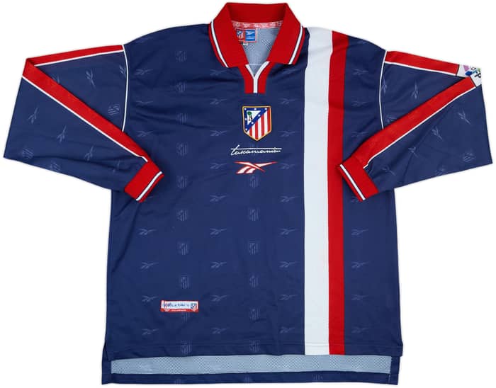 1999-00 Atletico Madrid Match Issue Away L/S Shirt #13