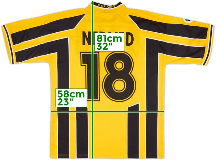 1998-99 Lazio European Away Shirt Nedved #18 - 8/10 - (XL)