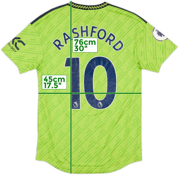 2022-23 Manchester United Authentic Third Shirt Rashford #10 - 7/10 - (S)