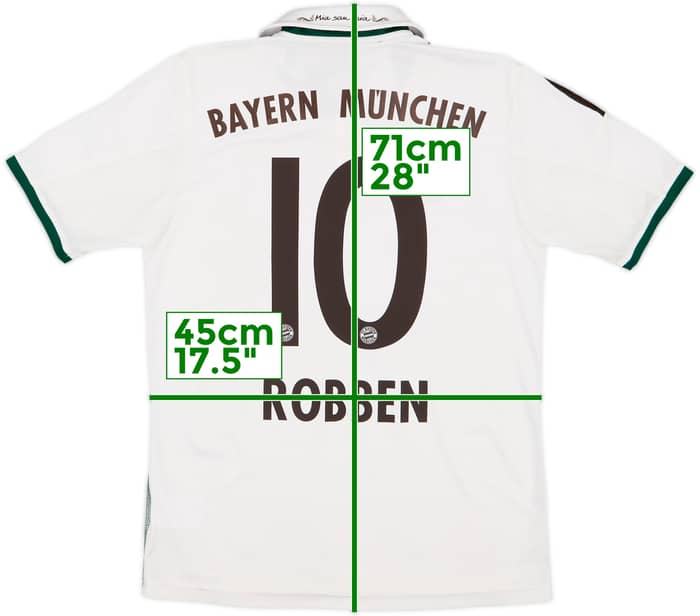2013-14 Bayern Munich Away Shirt Robben #10 - 8/10 - (XL.Boys)