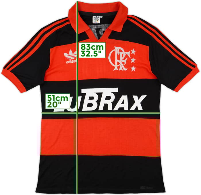 1987-90 Flamengo Home Shirt #10 - 8/10 - (L)