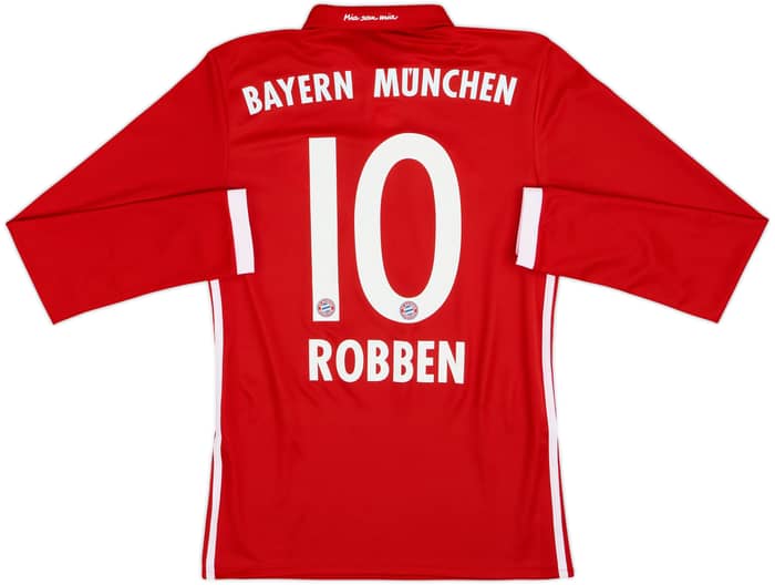 2016-17 Bayern Munich Home L/S Shirt Robben #10 - 8/10 - (XS)