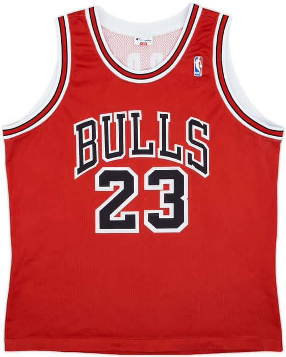 1991-98 Chicago Bulls Jordan #23 Champion Away Jersey - 7/10 - (XL)