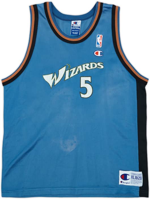 1997-01 Washington Wizards Howard #5 Champion Away Jersey - 5/10 - (XL.Boys)