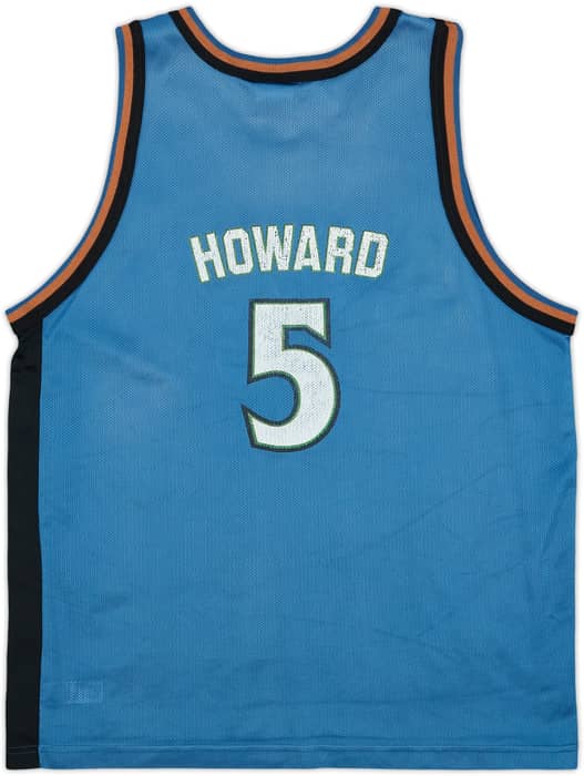 1997-01 Washington Wizards Howard #5 Champion Away Jersey - 5/10 - (XL.Boys)