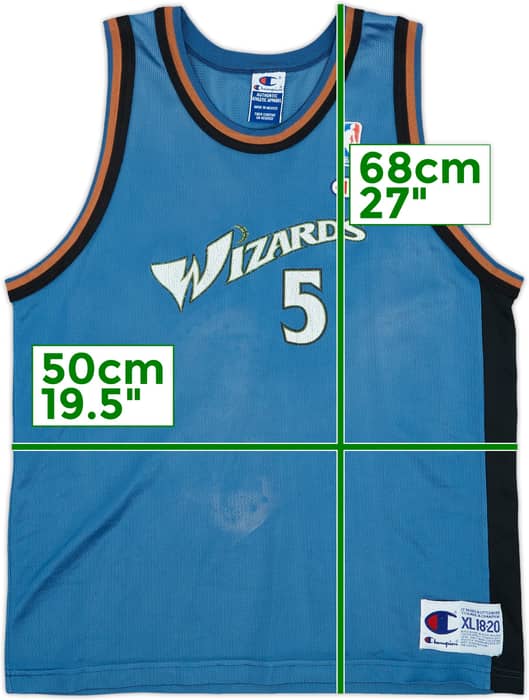 1997-01 Washington Wizards Howard #5 Champion Away Jersey - 5/10 - (XL.Boys)