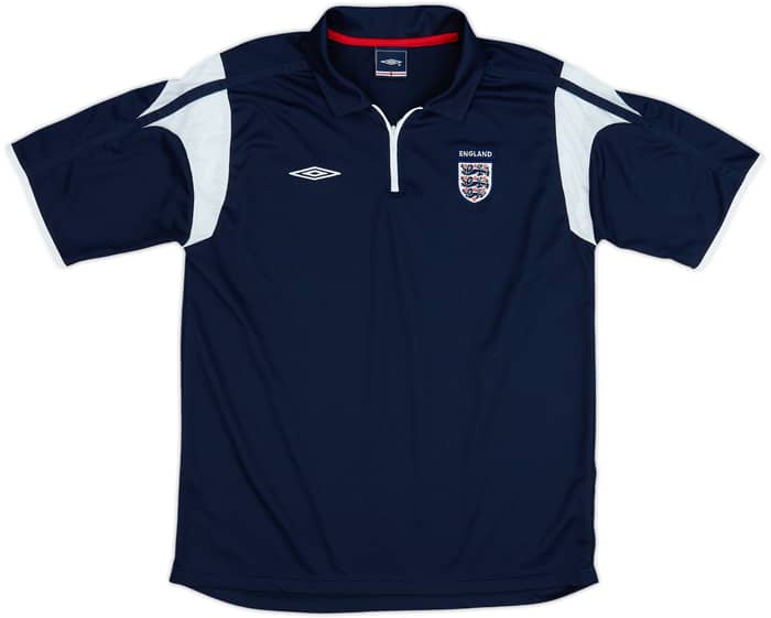2002-04 England Umbro 1/4 Zip Polo Shirt - 7/10 - (L)