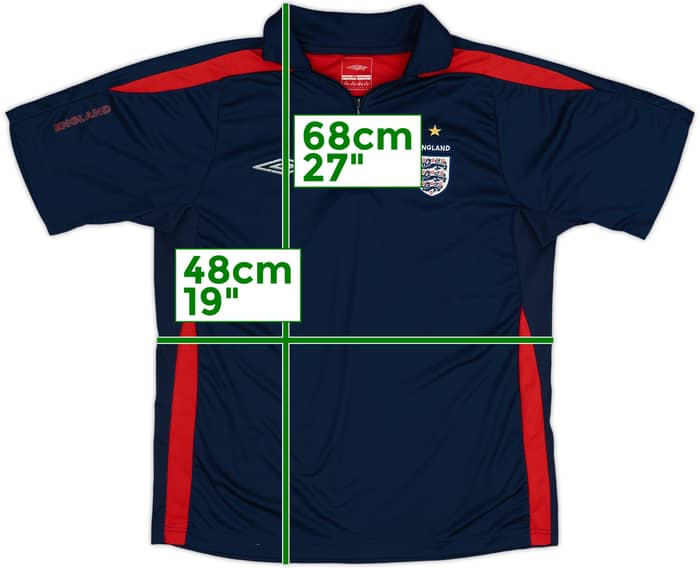 2003-04 England Umbro 1/4 Zip Polo Shirt - 6/10 - (M)