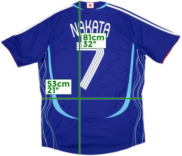 2006-08 Japan Home Shirt Nakata #7 - 8/10 - (L)