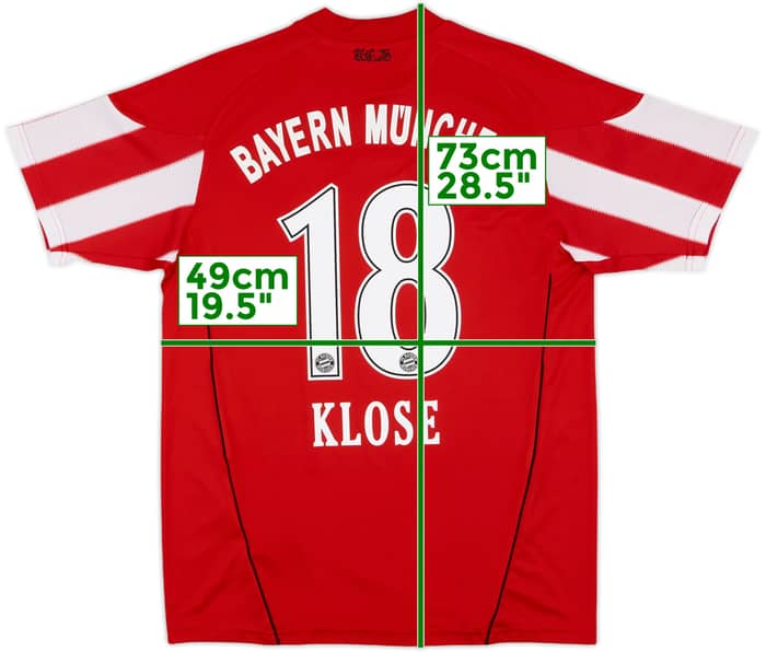 2010-11 Bayern Munich Home Shirt Klose #18 - 6/10 - (XL.Boys)
