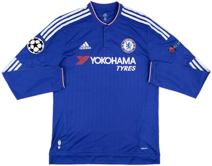 2015-16 Chelsea Player Issue Signed Champions League Home L/S Shirt Ivanovic #2 (L)
