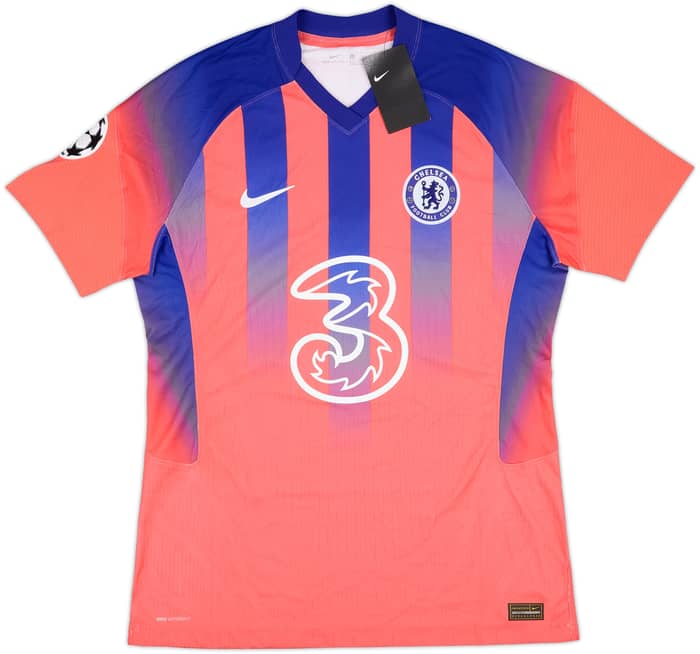 2020-21 Chelsea Player Issue Signed Champions League Third Shirt Chilwell #21 (L)