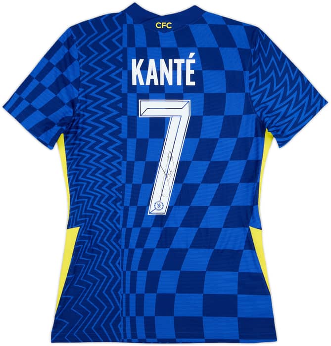 2021-22 Chelsea Player Issue Signed Home Shirt Kante #7 - 9/10 - (M)