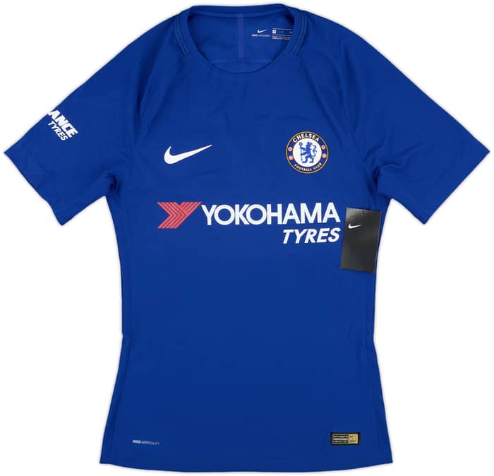 2017-18 Chelsea Player Issue Signed Home Shirt Pedro #11 (S)