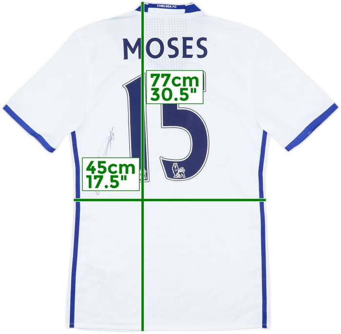 2016-17 Chelsea Player Issue Signed Third Shirt Moses #15 (M)