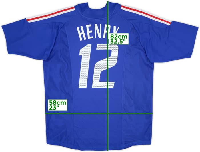 2002-04 France Home Shirt Henry #12 - 6/10 - (L)