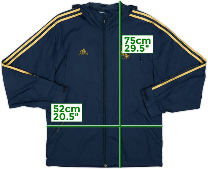 2008-09 Real Madrid adidas Hooded Rain Jacket - 8/10 - (M)