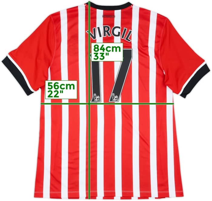 2016-17 Southampton Home Shirt Virgil #17 - 8/10 - (XXL)