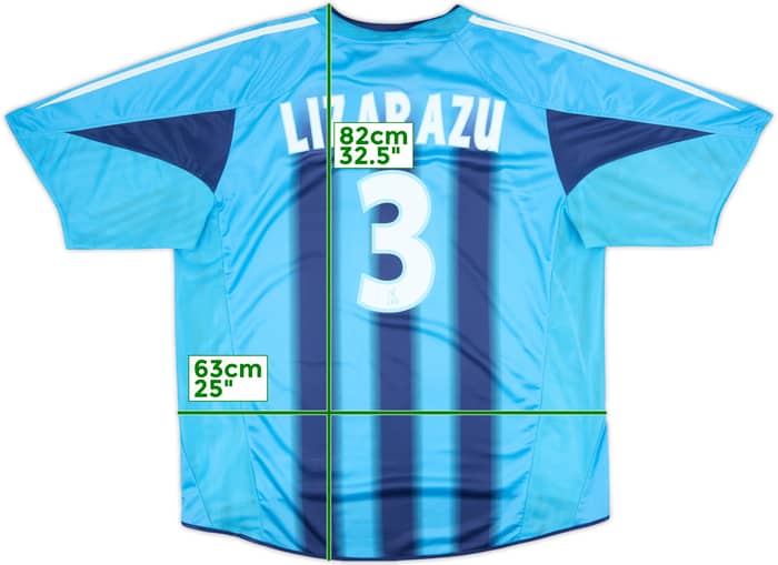 2004-05 Olympique Marseille Away Shirt Lizarazu #3 - 8/10 - (XXL)