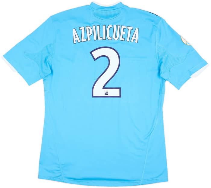 Camiseta de visitante versión jugador del Olympique Marseille 2010-11 Azpilicueta #2 - 6/10 - (L)
