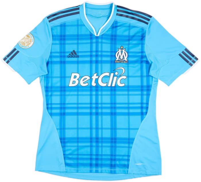 Camiseta de visitante versión jugador del Olympique Marseille 2010-11 Azpilicueta #2 - 6/10 - (L)