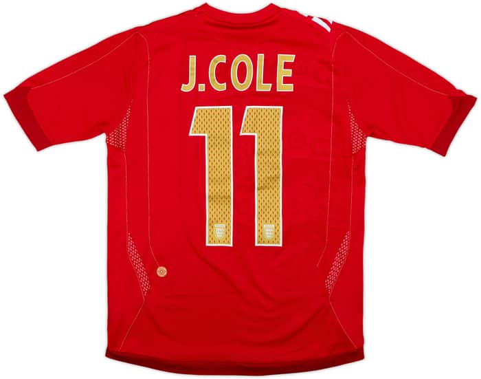 2006-08 England Away Shirt J.Cole #11 - 7/10 - (XL.Boys)