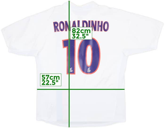 2003-04 Paris Saint-Germain Nike Third Shirt Ronaldinho #10 - 8/10 - (L)