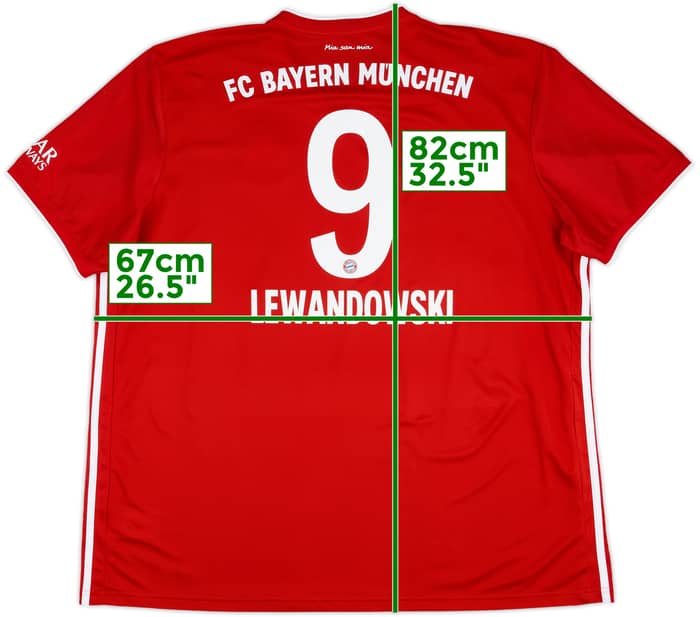 2020-21 Bayern Munich Home Shirt Lewandowski #9 - 7/10 - (3XL)