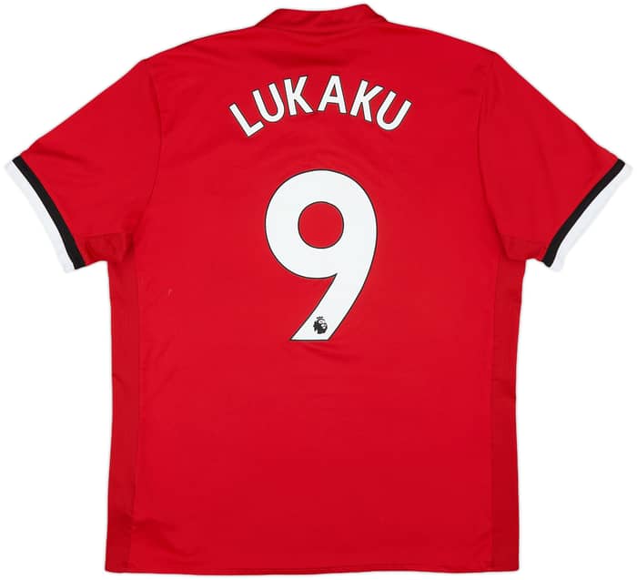 2017-18 Manchester United Home Shirt Lukaku #9 - 6/10 - (L)