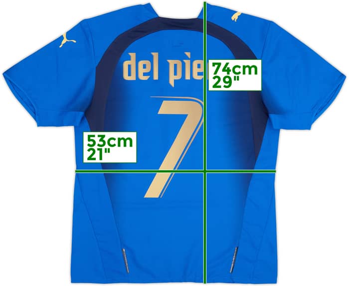 2006 Italy Home Shirt Del Piero #7 - 5/10 - (M)