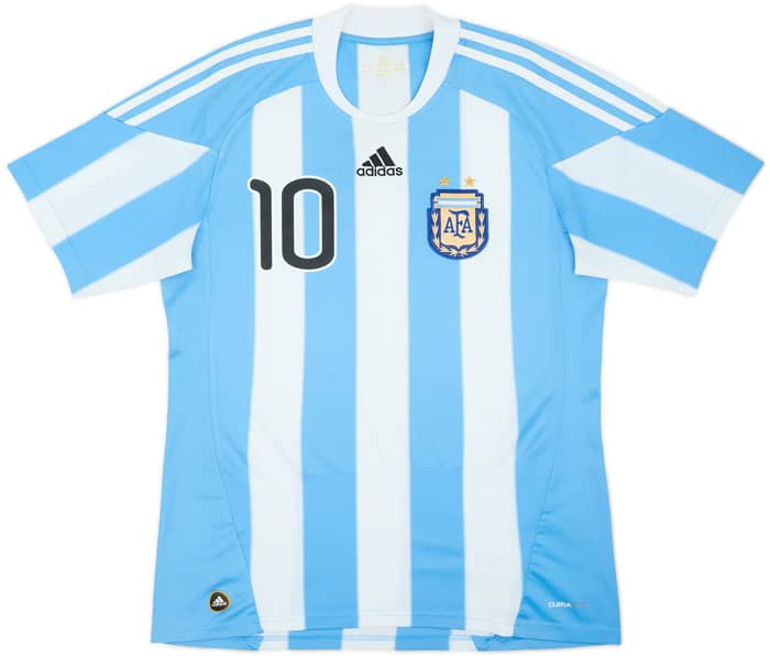 2010-11 Argentina Home Shirt Messi #10 - 5/10 - (M)