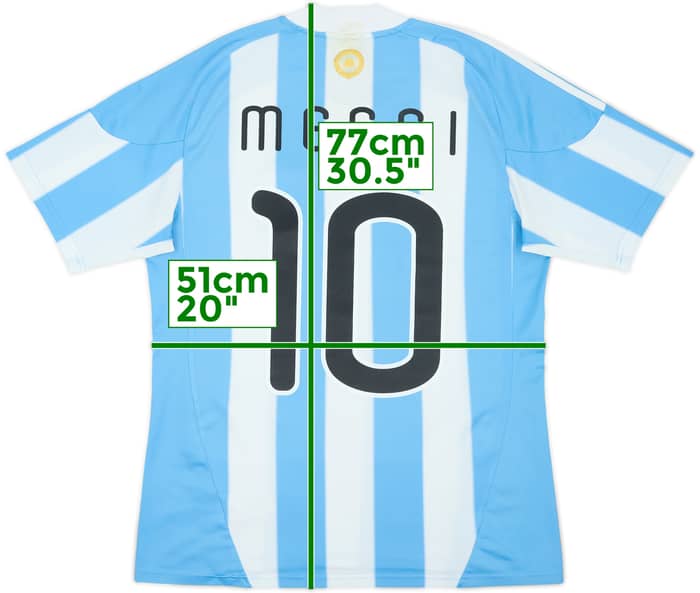 2010-11 Argentina Home Shirt Messi #10 - 5/10 - (M)