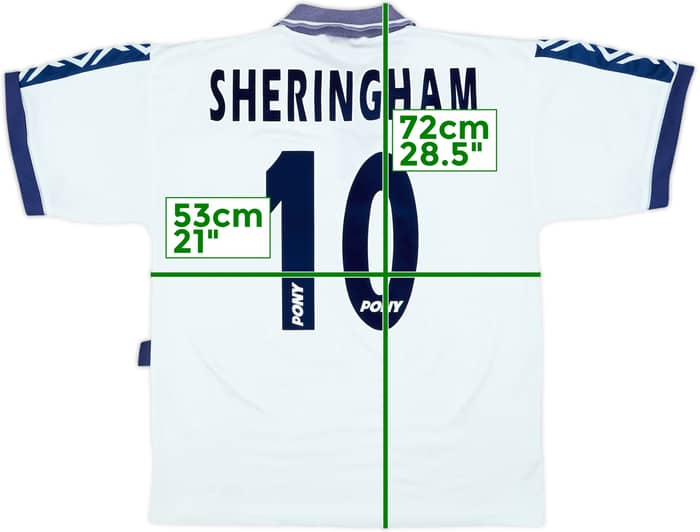 1995-97 Tottenham Home Shirt Sheringham #10 - 5/10 - (M)