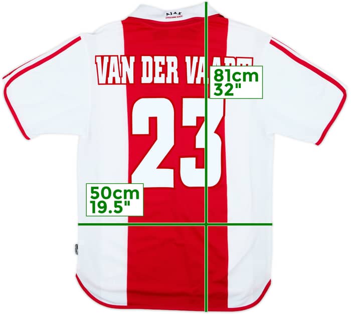 2000-01 Ajax Centenary Home Shirt Van Der Vaart #23 - 8/10 - (M)