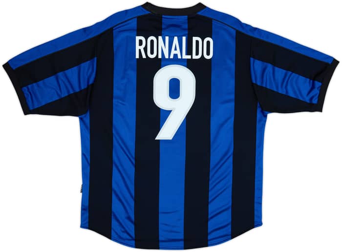 Camiseta de local del Inter Milan 1999-00 Ronaldo #9 - 10/10 - (XL)