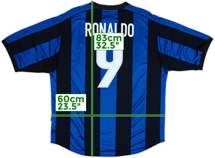 Camiseta de local del Inter Milan 1999-00 Ronaldo #9 - 10/10 - (XL)