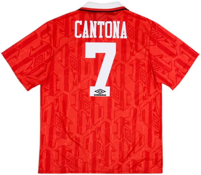 1992-94 Manchester United Home Shirt Cantona #7 - 8/10 - (XL)