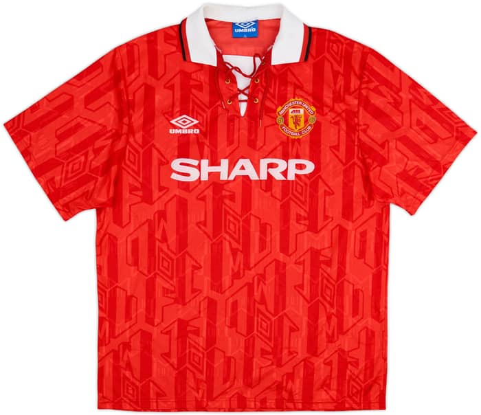 1992-94 Manchester United Home Shirt Cantona #7 - 8/10 - (XL)