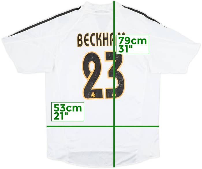 2004-05 Real Madrid Home Shirt Beckham #23 - 5/10 - (M)