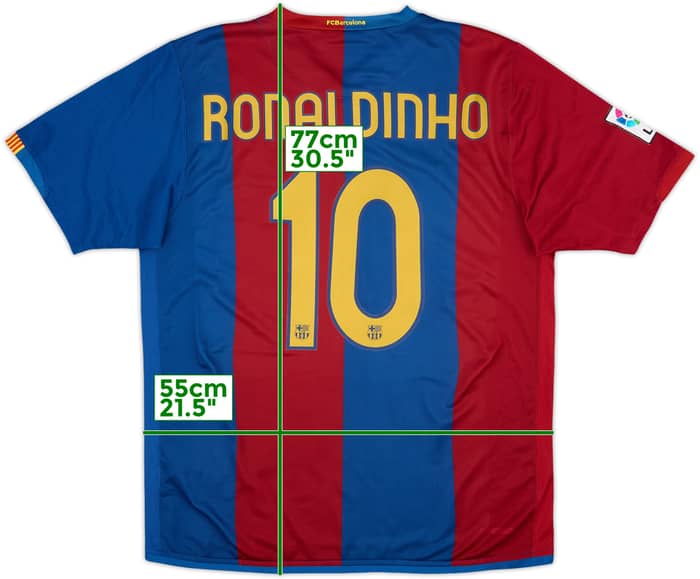 2006-07 Barcelona Home Shirt Ronaldinho #10 - 5/10 - (L)