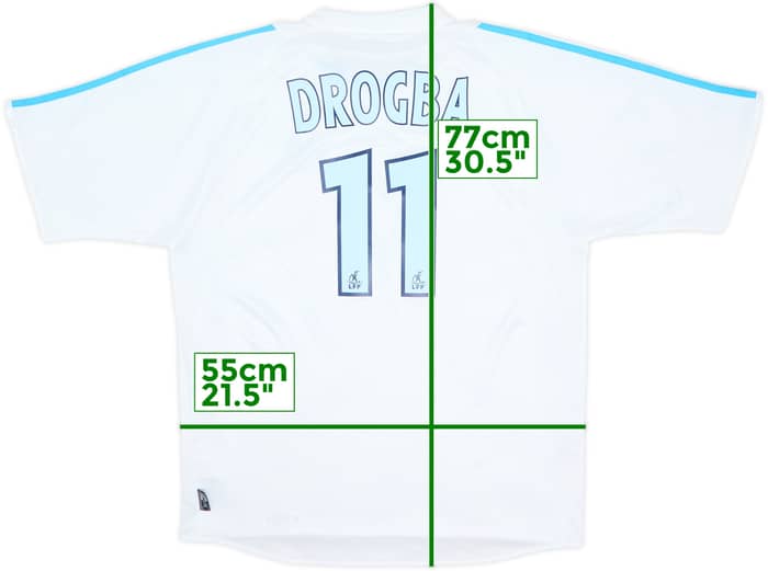 2003-04 Olympique Marseille Home Shirt Drogba #11 - 7/10 - (L)