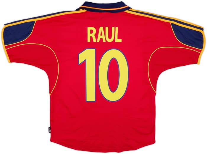 1999-02 Spain Home Shirt Raul #10 - 9/10 - (M)