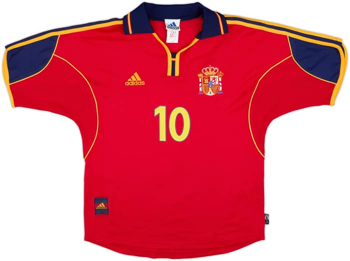 1999-02 Spain Home Shirt Raul #10 - 9/10 - (M)