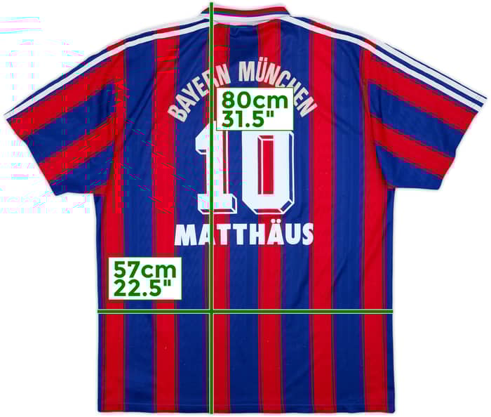 1995-97 Bayern Munich Home Shirt Matthaus #10 - 5/10 - (XL)