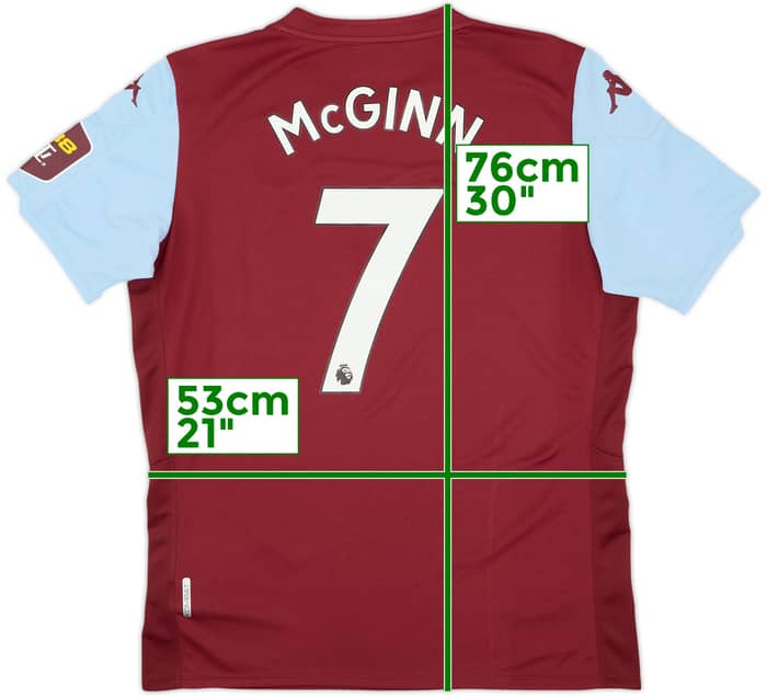 2019-20 Aston Villa Home Shirt McGinn #7 - 8/10 - (XL)