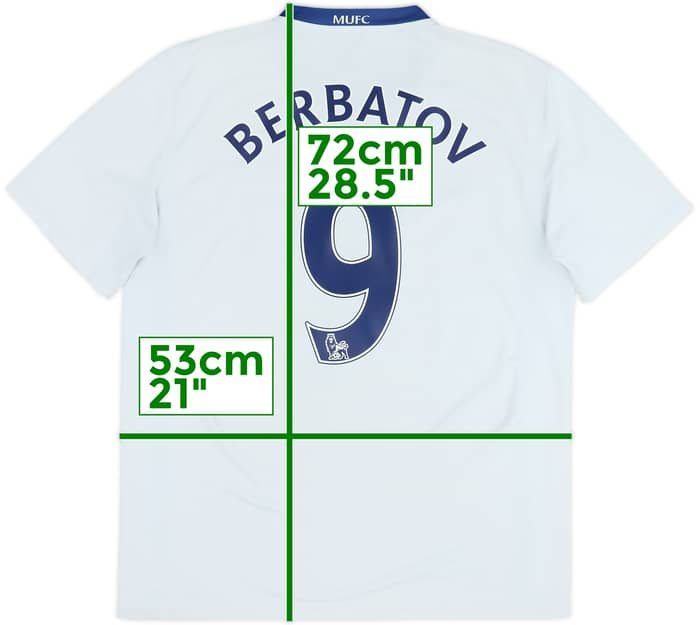 2008-10 Manchester United Away Shirt Berbatov #9 - 5/10 - (M)