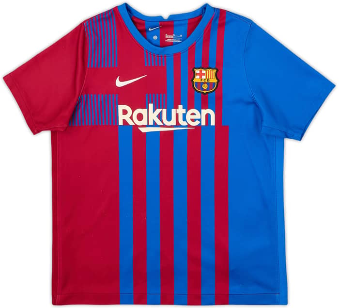 2021-22 Barcelona Home Shirt - 6/10 - (7-8 Years)