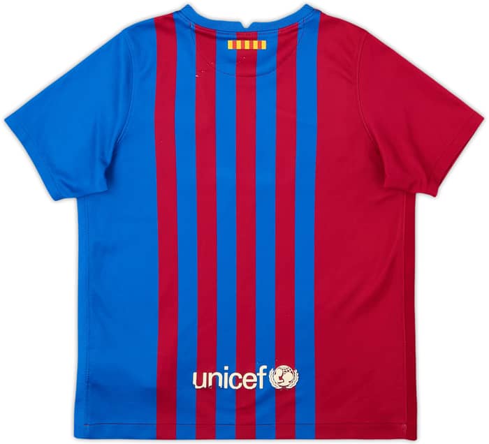2021-22 Barcelona Home Shirt - 6/10 - (7-8 Years)