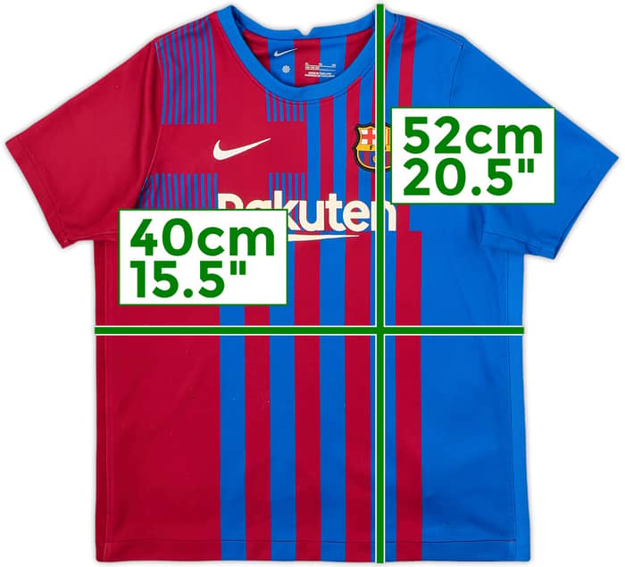 2021-22 Barcelona Home Shirt - 6/10 - (7-8 Years)
